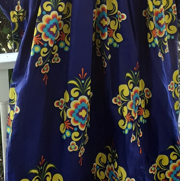 African Ankara Maxi  Dress Floral - Picture 3 of 5
